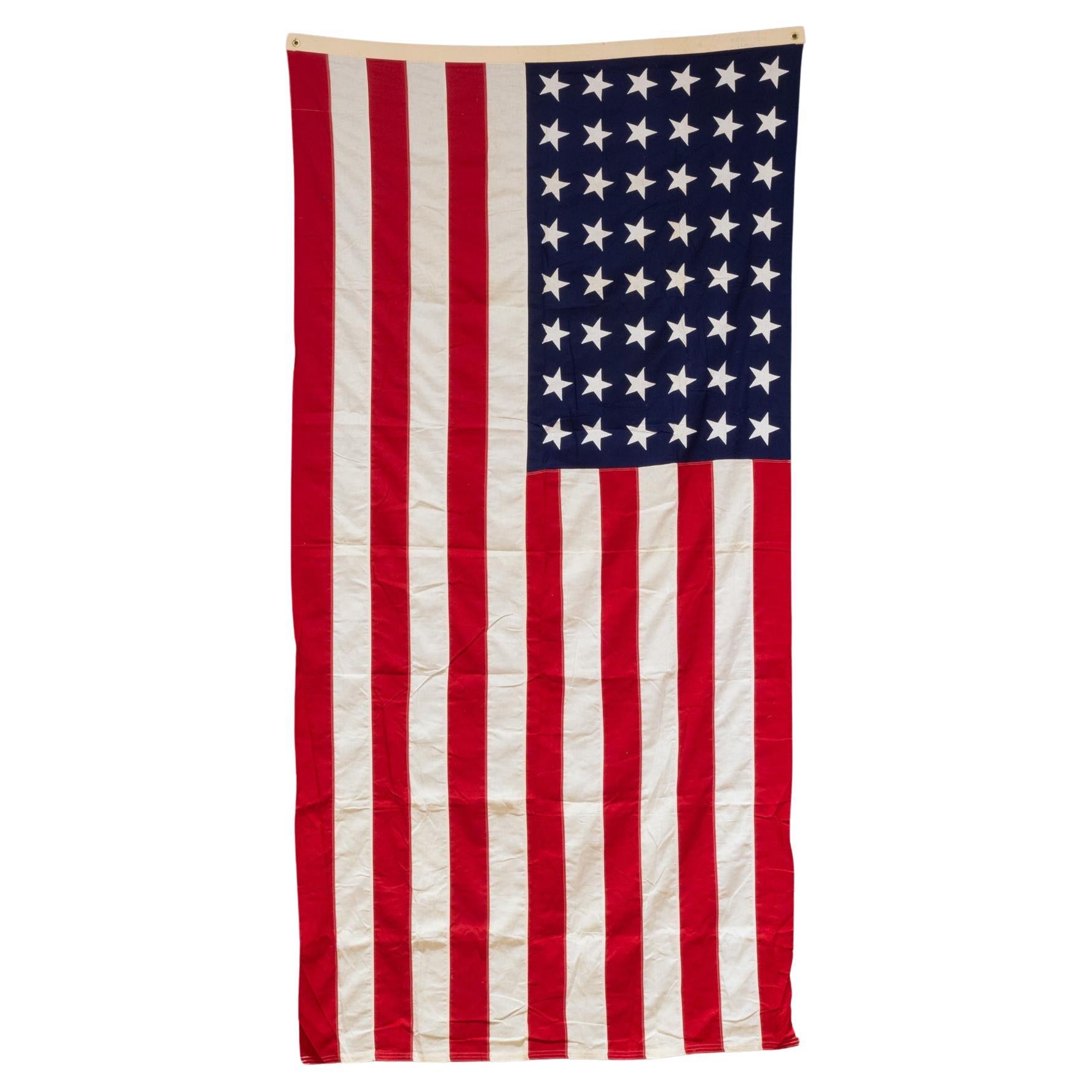 Large Vintage Valley Forge American Flag with 48 Stars c.1940-1950-FREE SHIPPING For Sale