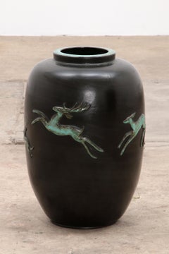 Grande vaso vintage di Ugo Zaccagnini, 1950 Italia