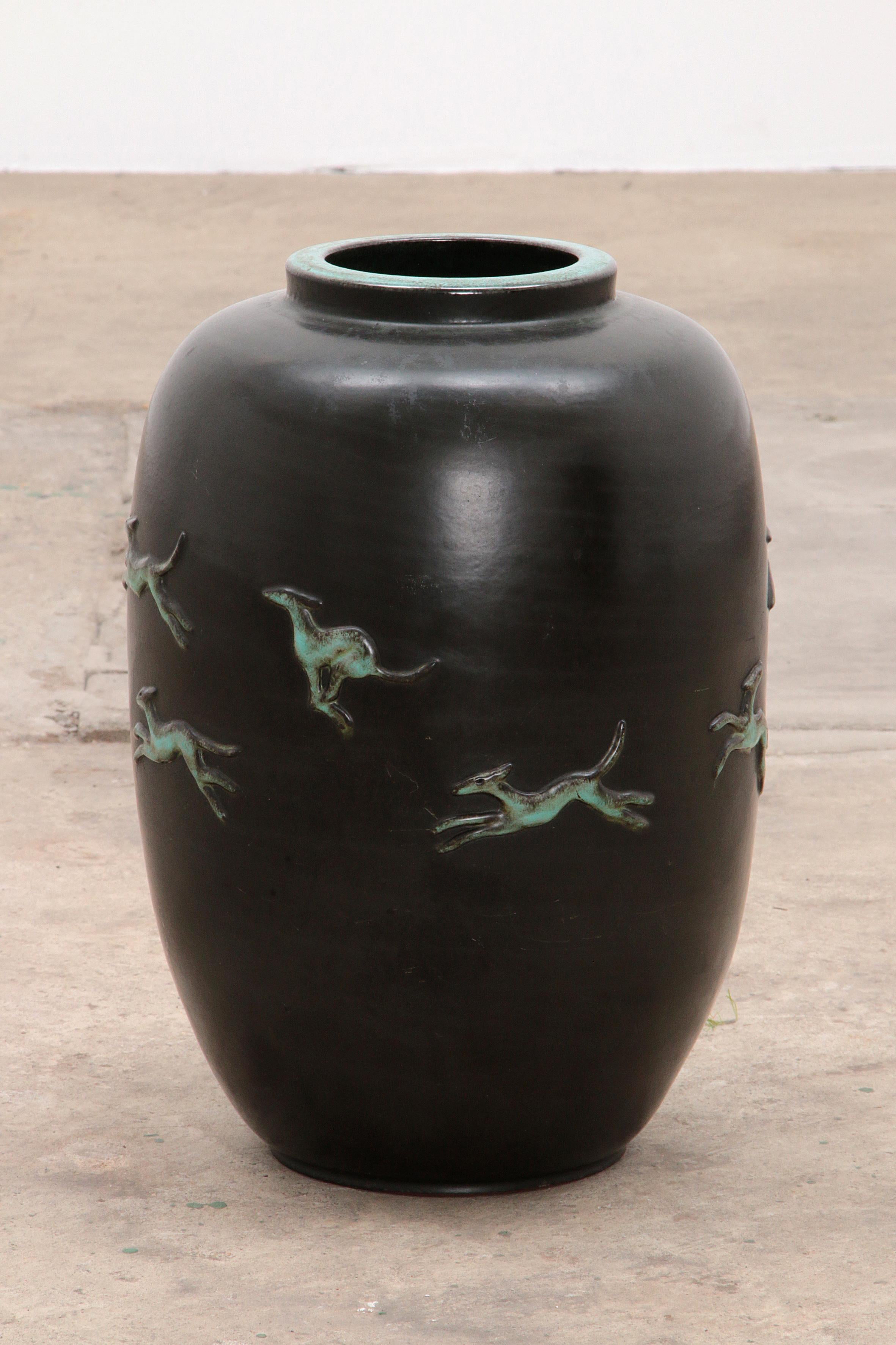 Large Vintage Vase design by Ugo Zaccagnini, 1950 Italy In Good Condition For Sale In Oostrum-Venray, NL