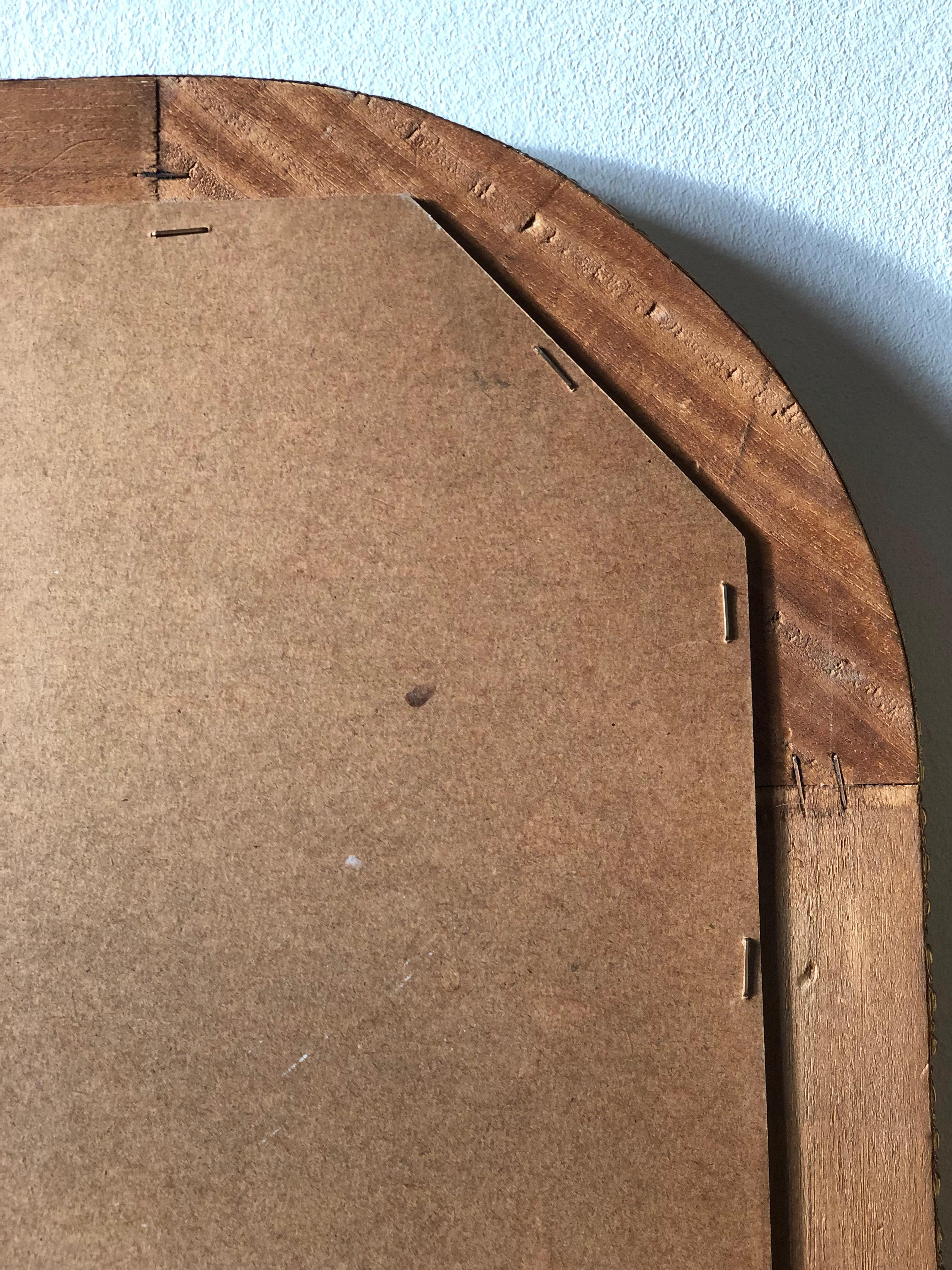 Grande specchio rettangolare veneziano d'epoca Hollywood Regency in oro Spagna anni '90 in vendita 4