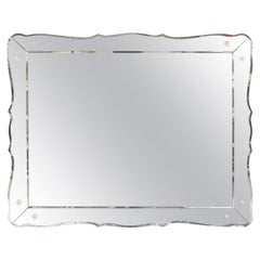 Large Vintage Venetian Style Scalloped Mirror Frame Rectangular Sofa Wall Mirror
