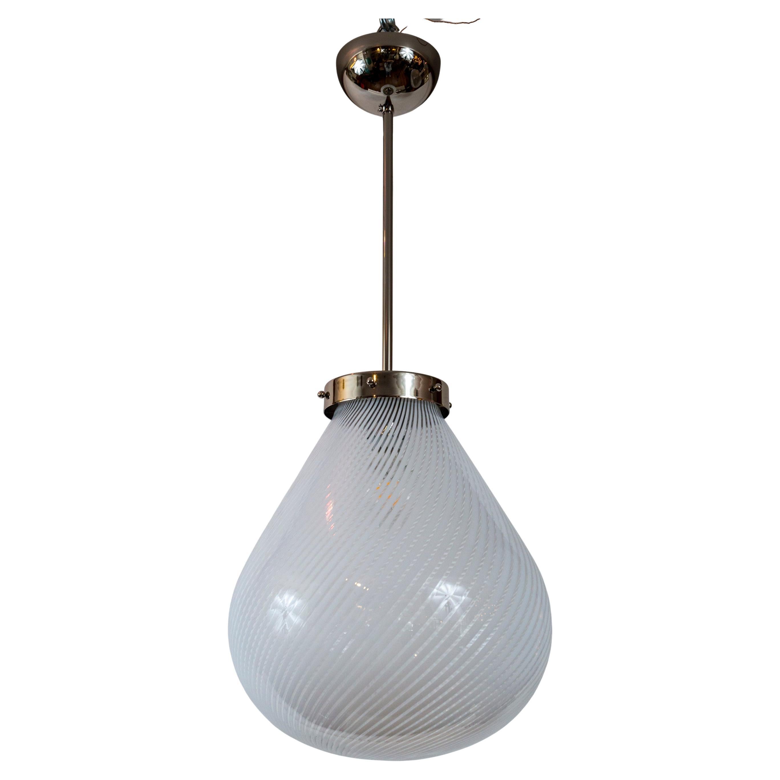 Large Vintage Venini Tier-Drop Swirl Pendant