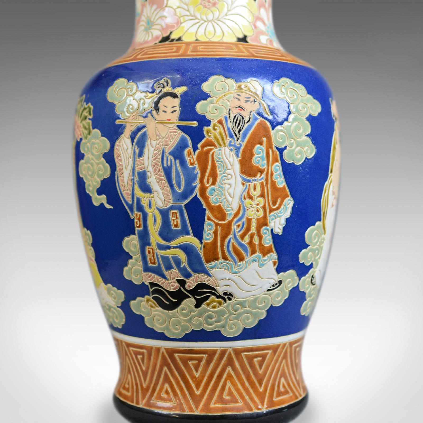 Chinese Export Large, Vintage, Vietnamese, Baluster Vase, Oriental, Mid-Late 20th Century