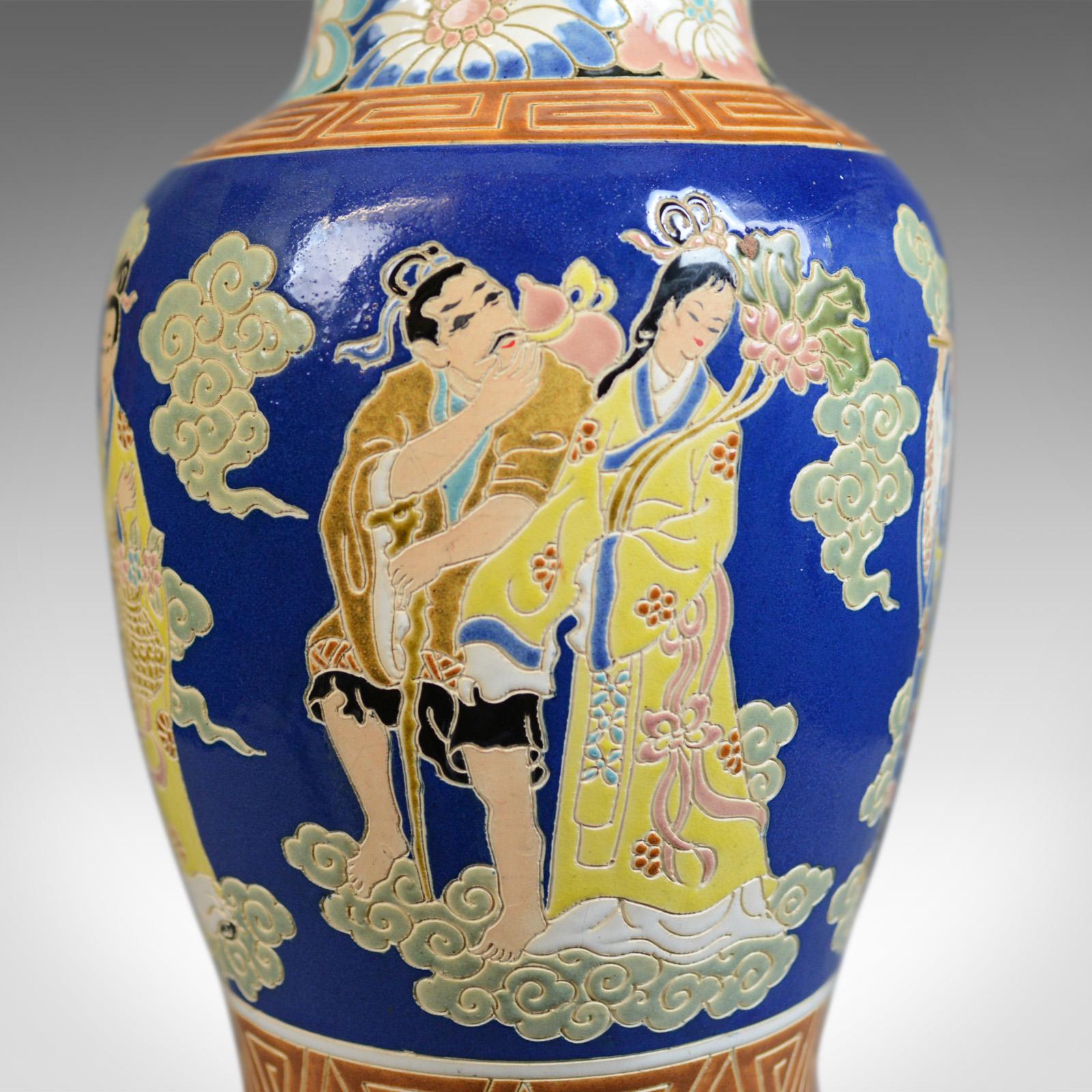 Large, Vintage, Vietnamese, Baluster Vase, Oriental, Mid-Late 20th Century In Good Condition In Hele, Devon, GB