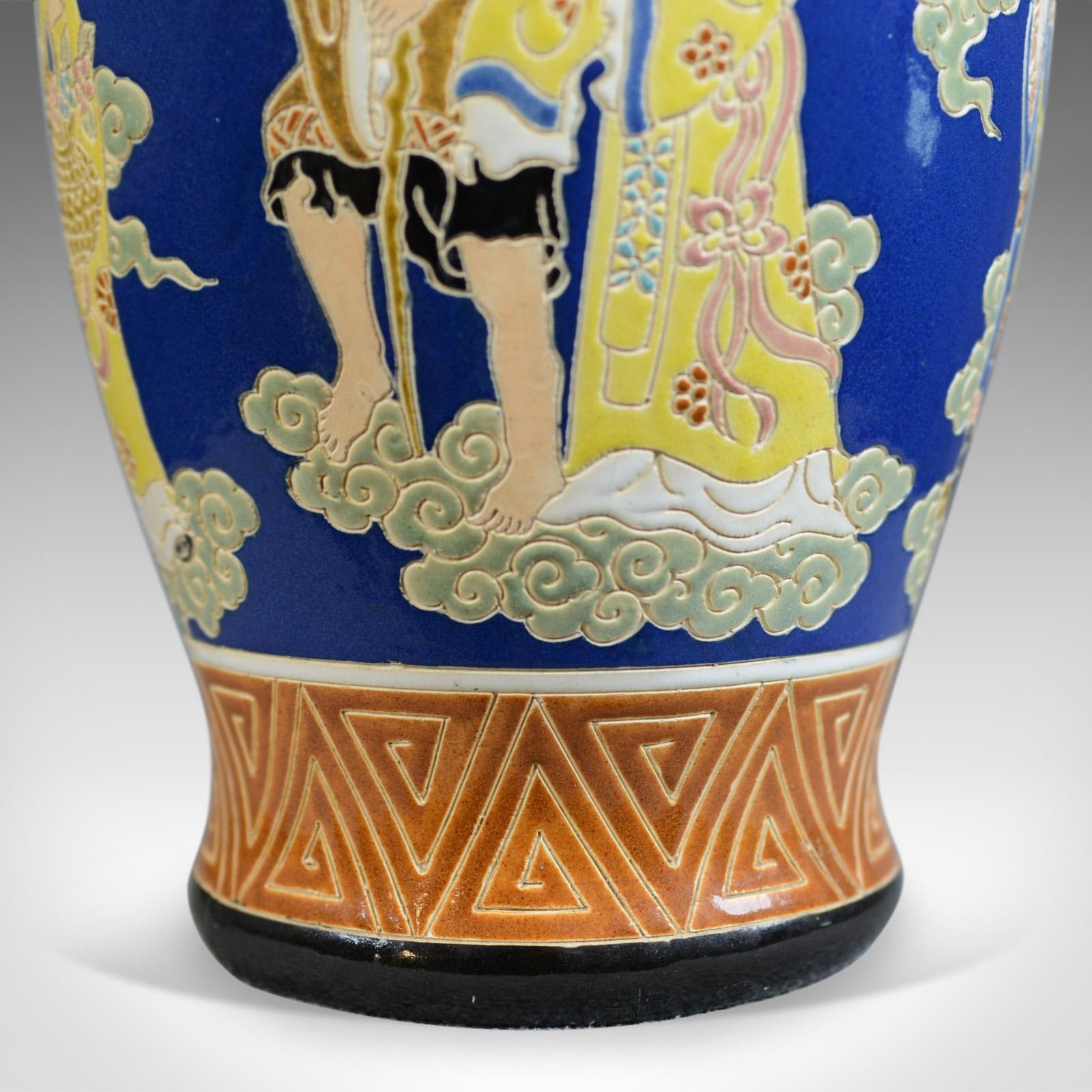 Ceramic Large, Vintage, Vietnamese, Baluster Vase, Oriental, Mid-Late 20th Century