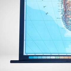 Large Vintage Wall Chart or Poster South America