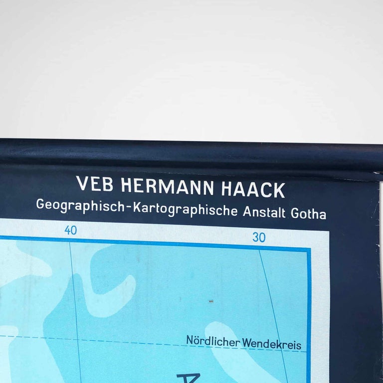 Large Vintage Wall Chart or Poster South America For Sale at 1stDibs