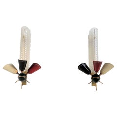 Large Vintage Wall Lights from Kobis and Lorence, 1950s