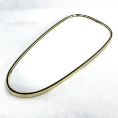 Large Vintage Wall Mirror, Kidney Shaped, 1950s