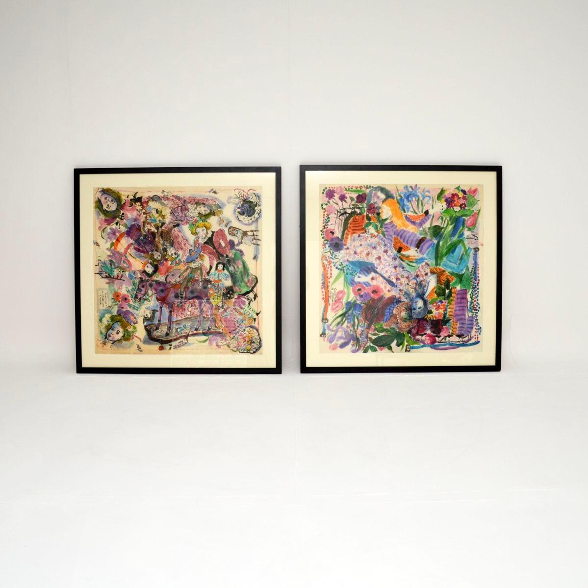 Großes Vintage-Aquarell von Bettina - Titel: Puppen und Spielzeug - 1973 im Angebot 4