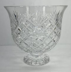 Large Vintage Waterford Cut Crystal Footed Bowl, Ireland, 1950's