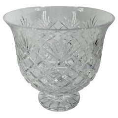 Large Used Waterford Cut Crystal Footed Bowl, Ireland, 1950's
