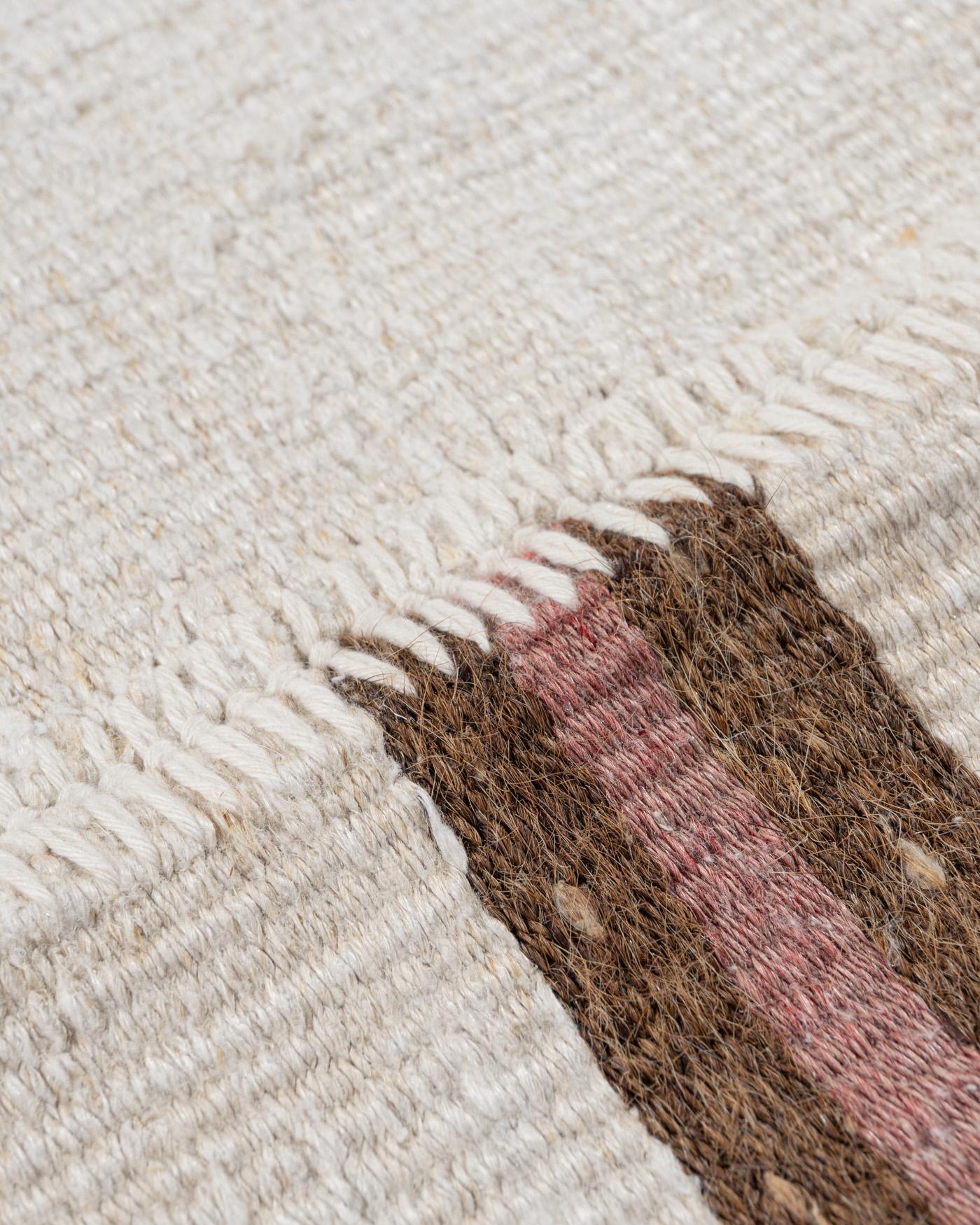 Großer weißer türkischer Vintage-Kilim-Flachgewebe-Teppich Läufer 14' x 26' im Angebot 3