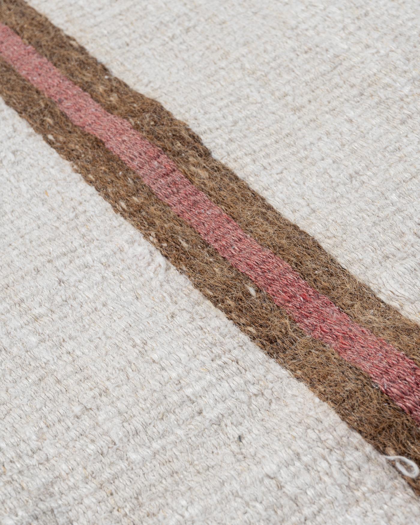 Großer weißer türkischer Vintage-Kilim-Flachgewebe-Teppich Läufer 14' x 26' im Angebot 5