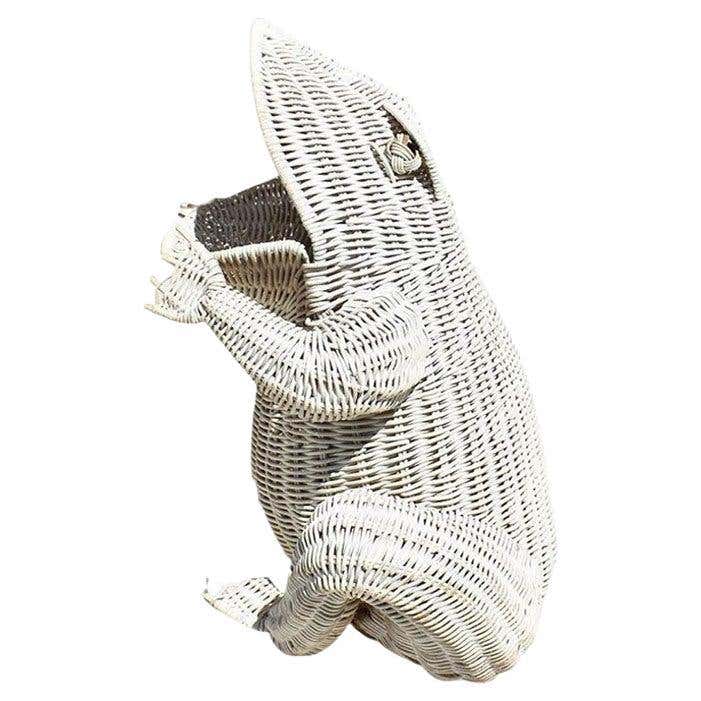 1960s French Wicker Frog Baskets, a Pair at 1stDibs | frog laundry
