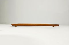 Gran bandeja vintage de madera y cristal para servir Diseño de mediados de siglo Italia Años 60