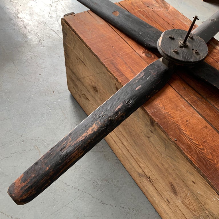 Large Vintage Wooden Decorative Ceiling Fan For Sale at ...