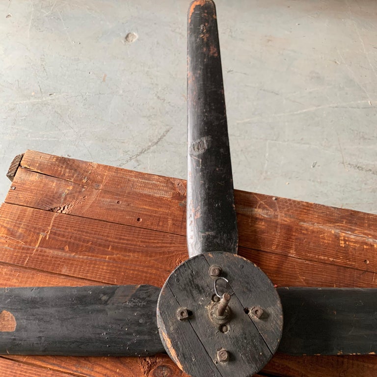 Large Vintage Wooden Decorative Ceiling Fan For Sale at ...