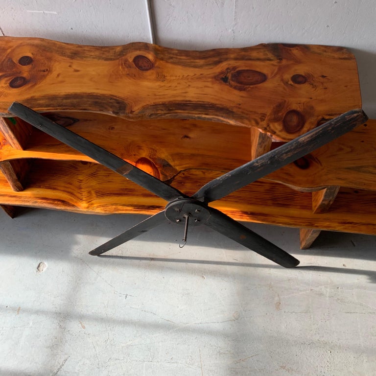 Large Vintage Wooden Decorative Ceiling Fan For Sale at 1stdibs