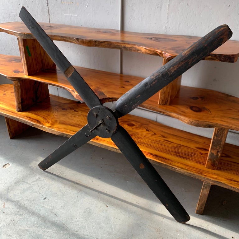 Large Vintage Wooden Decorative Ceiling Fan For Sale at ...