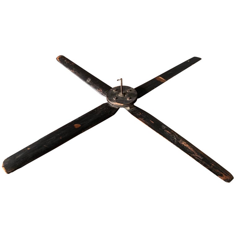 Large Vintage Wooden Decorative Ceiling Fan For Sale at 1stdibs