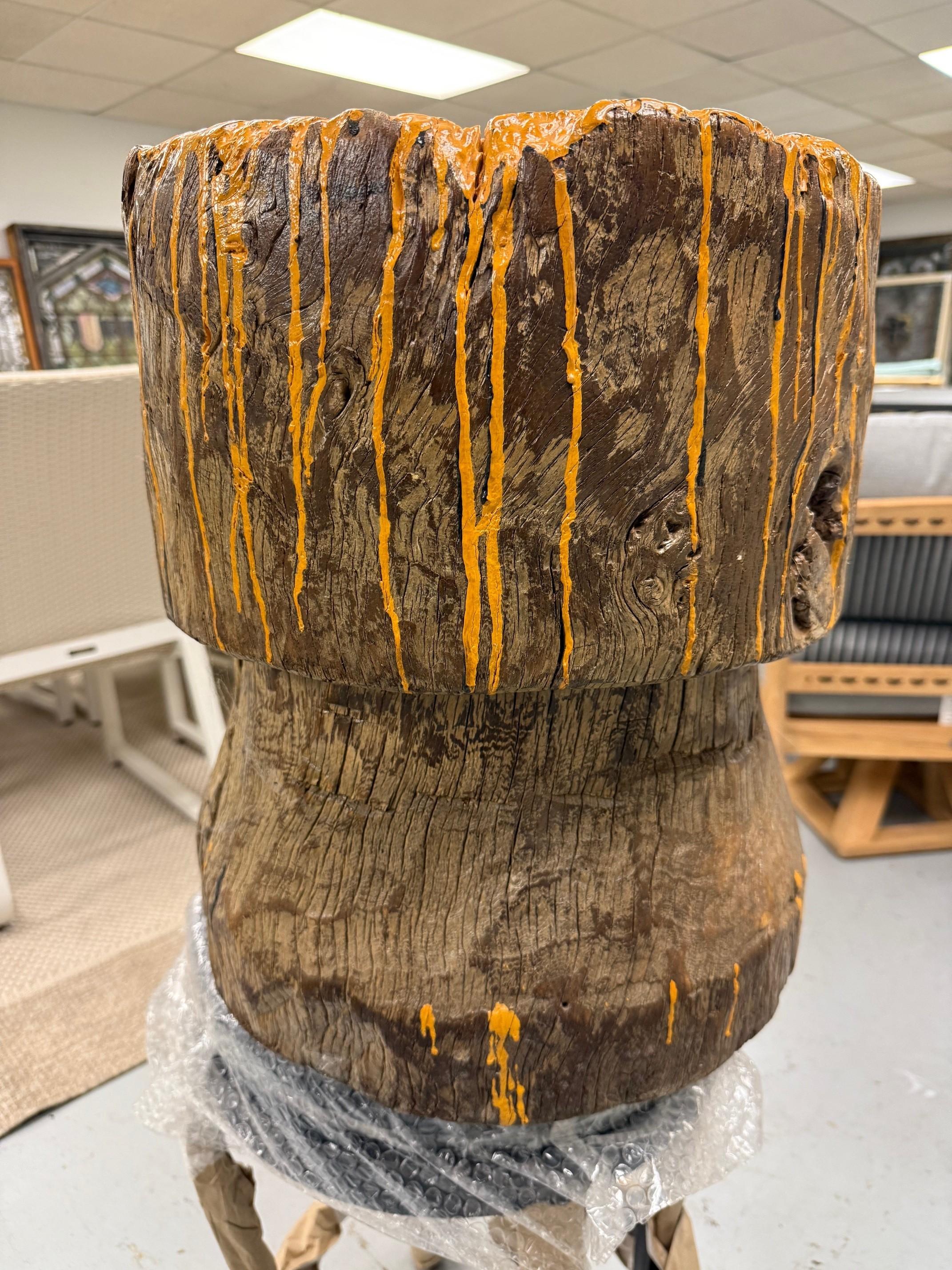 Grand sanctuaire, jardinière, arbre ou base de racines vintage en bois Bon état - En vente à Stamford, CT