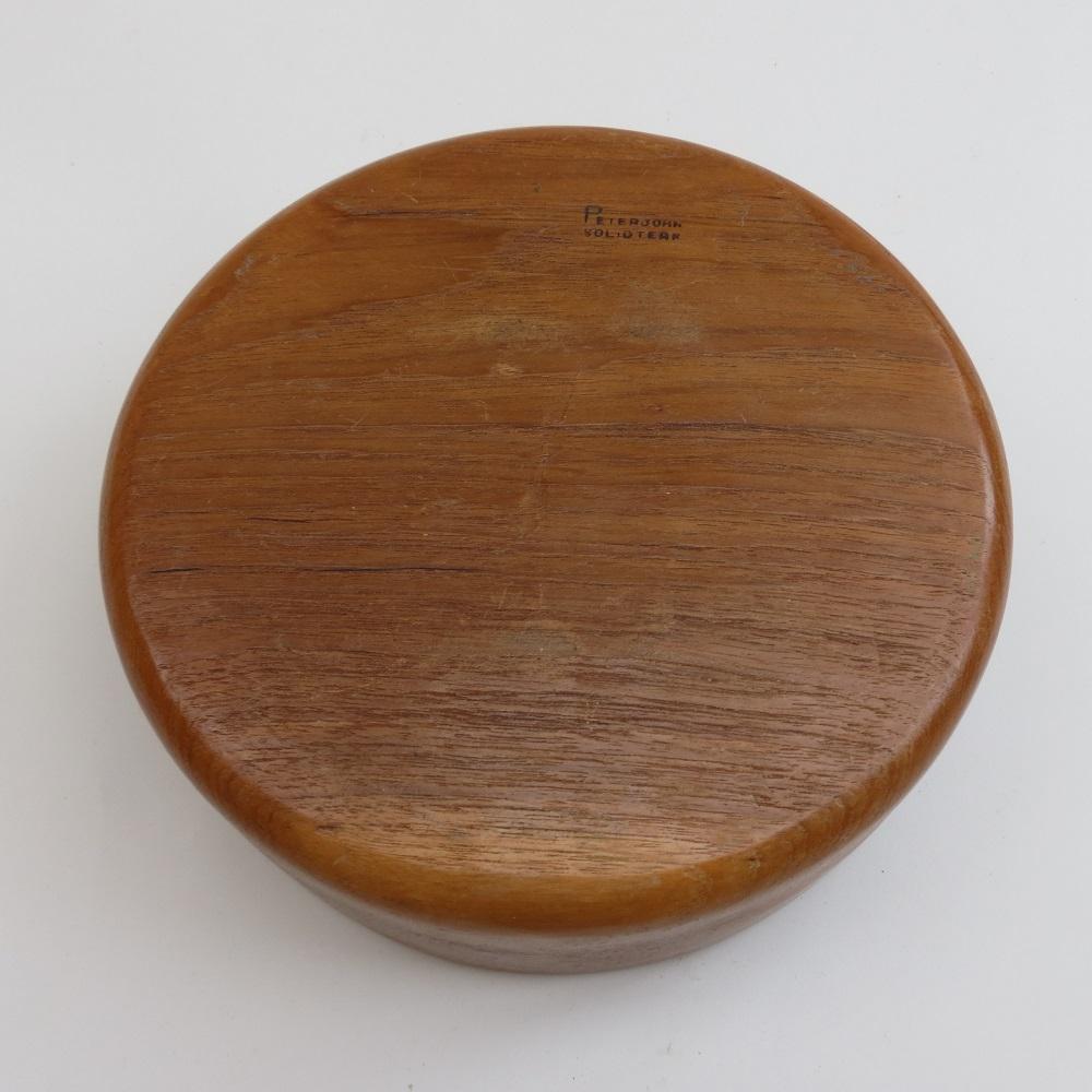 Large Vintage Wooden Teak Bowl by Peter John, 1970s For Sale 1