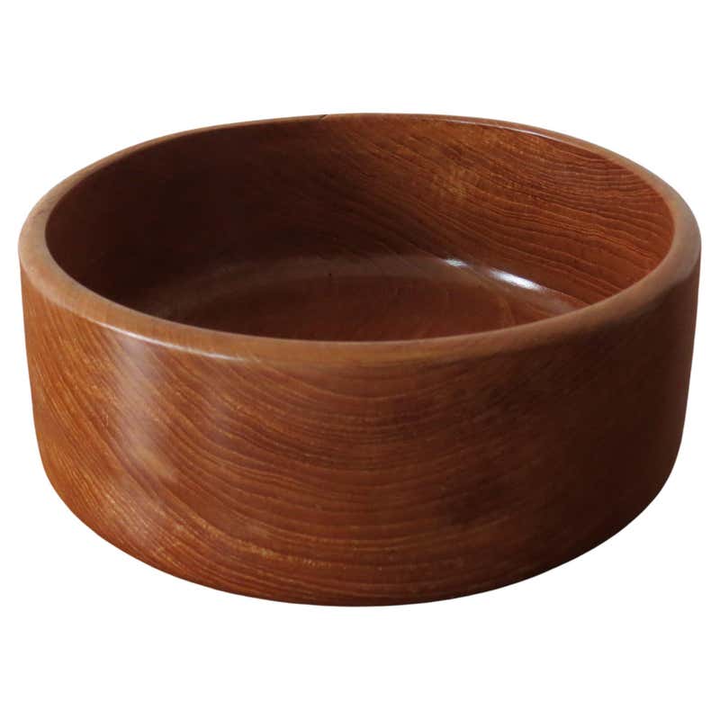 HandCarved Extra Large Half Charred Wooden Bowl For Sale at 1stDibs