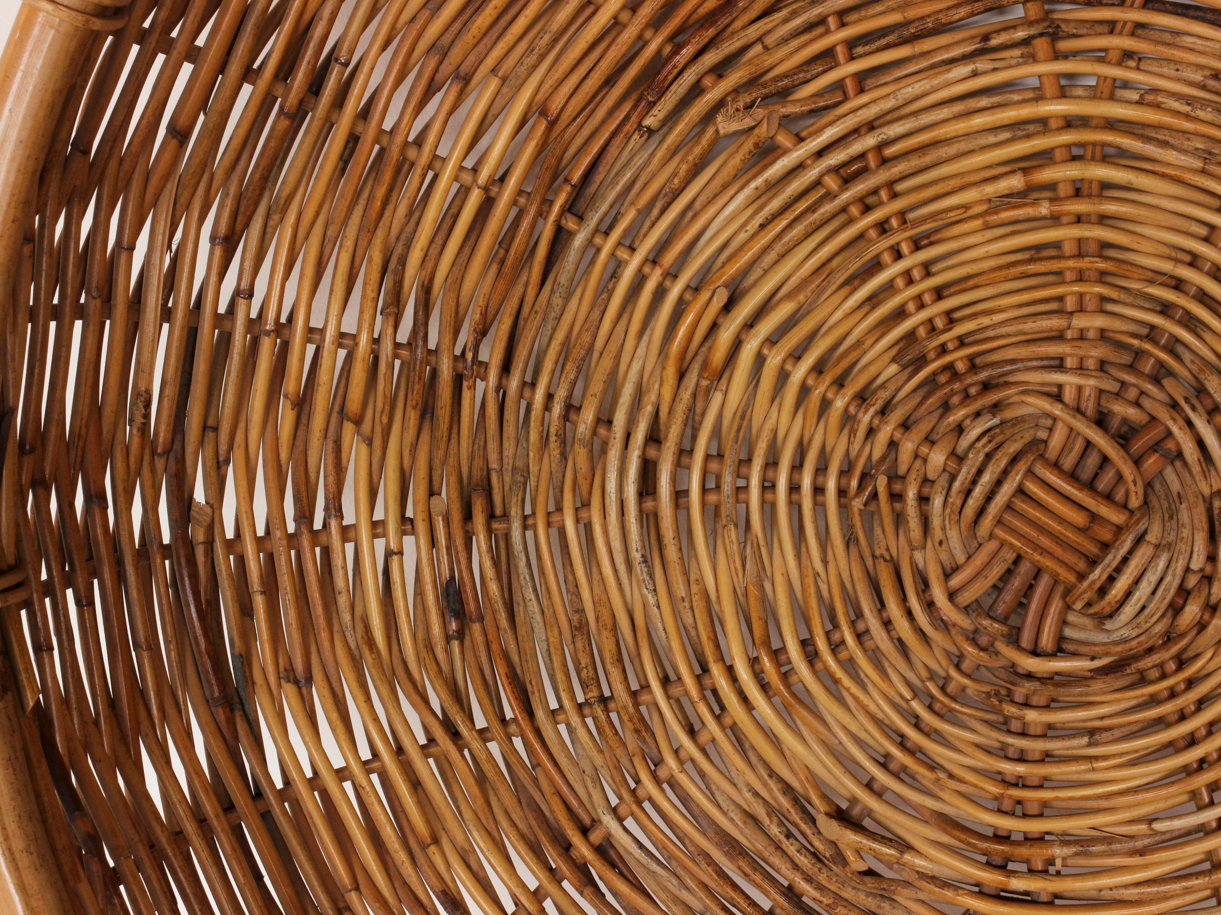Wicker Large Vintage Woven Wall Decorative Basket