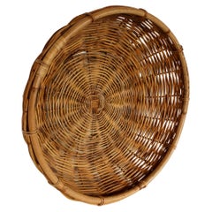 Large Vintage Woven Wall Decorative Basket