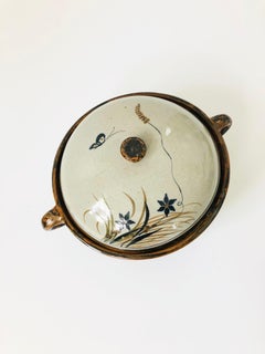 Large Vintage Xochiquetzal Mexican Folk Art Lidded Serving Bowl by Teresa Duran