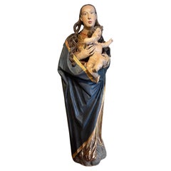 Antique Large Virgin and Child, Tyrol, 16th century