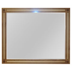 Used Large Viscount David Linley Burr Walnut Satinwood & Sycamore Overmantle Mirror