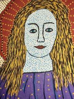 Large Visionary Canvas by Moroccan Artist James F. Jereb