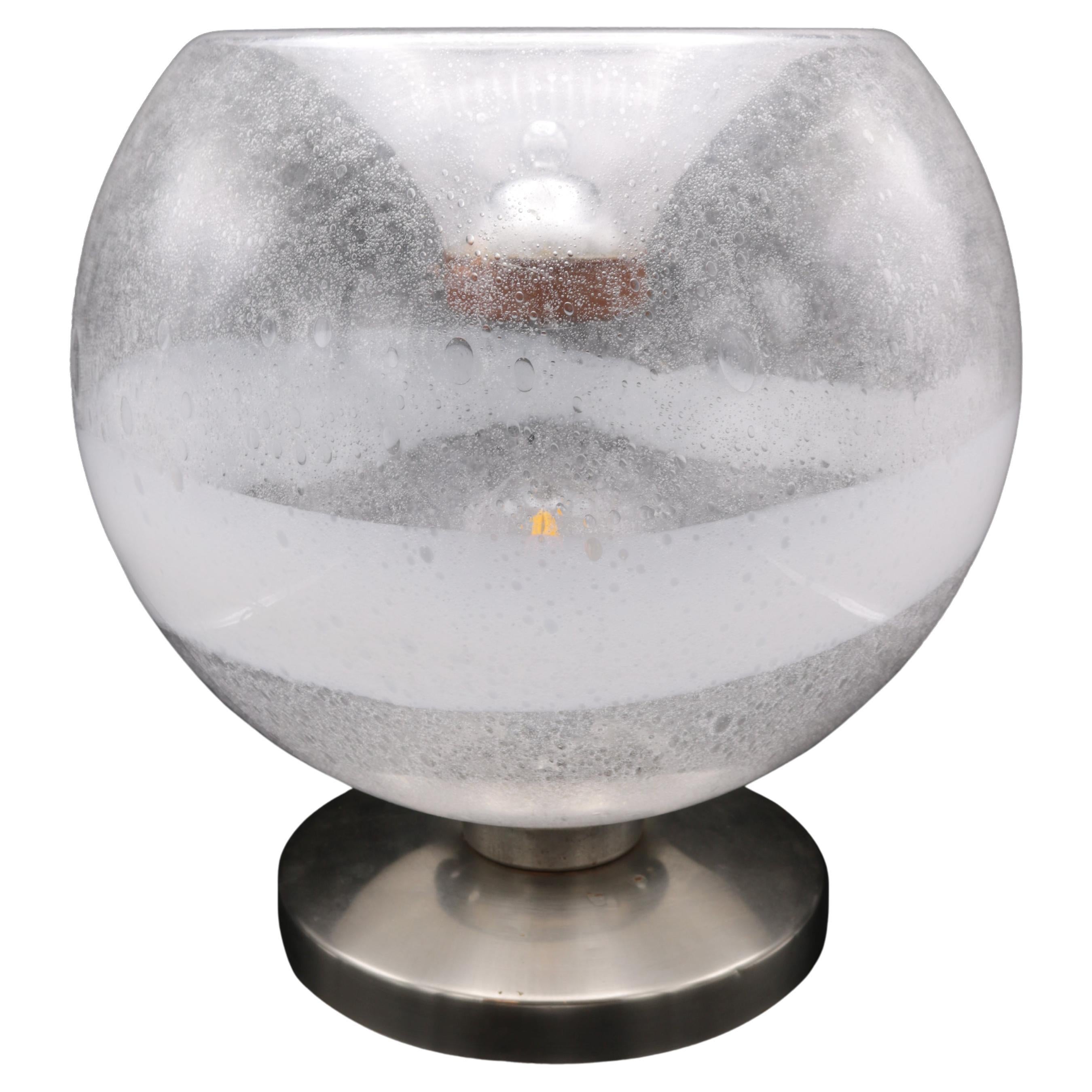 Large Vistosi Glass Table Lamp For Sale