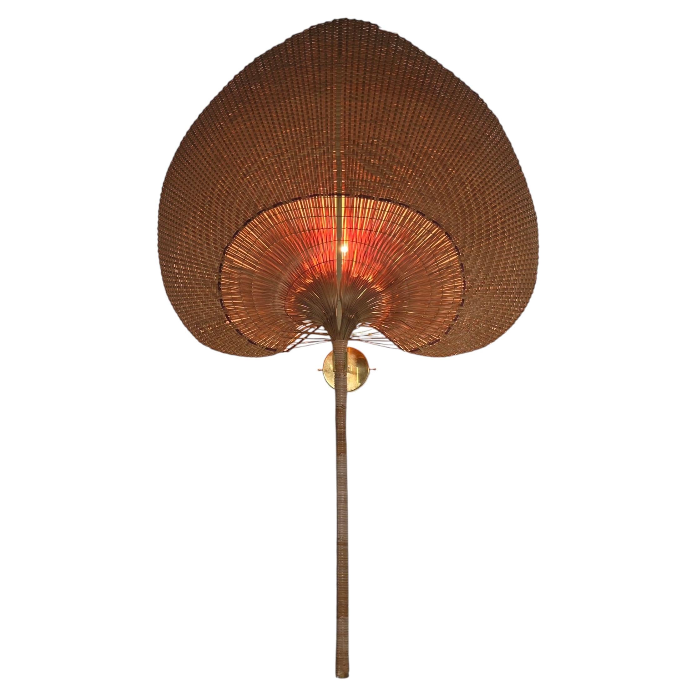 Aplique de pared grande con forma de hoja de Vivai del Sud, Italia, alrededor de 1970