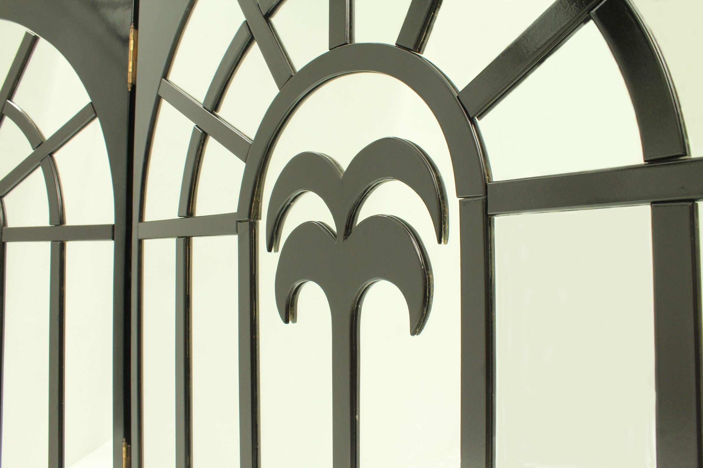 Großer Vivai del Sud-Spiegel oder Raumteiler aus lackiertem Holz (Moderne) im Angebot