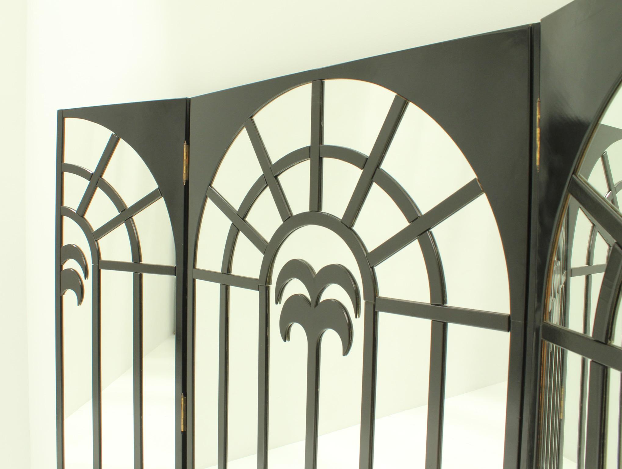 Großer Vivai del Sud-Spiegel oder Raumteiler aus lackiertem Holz (Ende des 20. Jahrhunderts) im Angebot