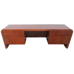 Large Vladimir Kagan Desk in Exotic Wood
