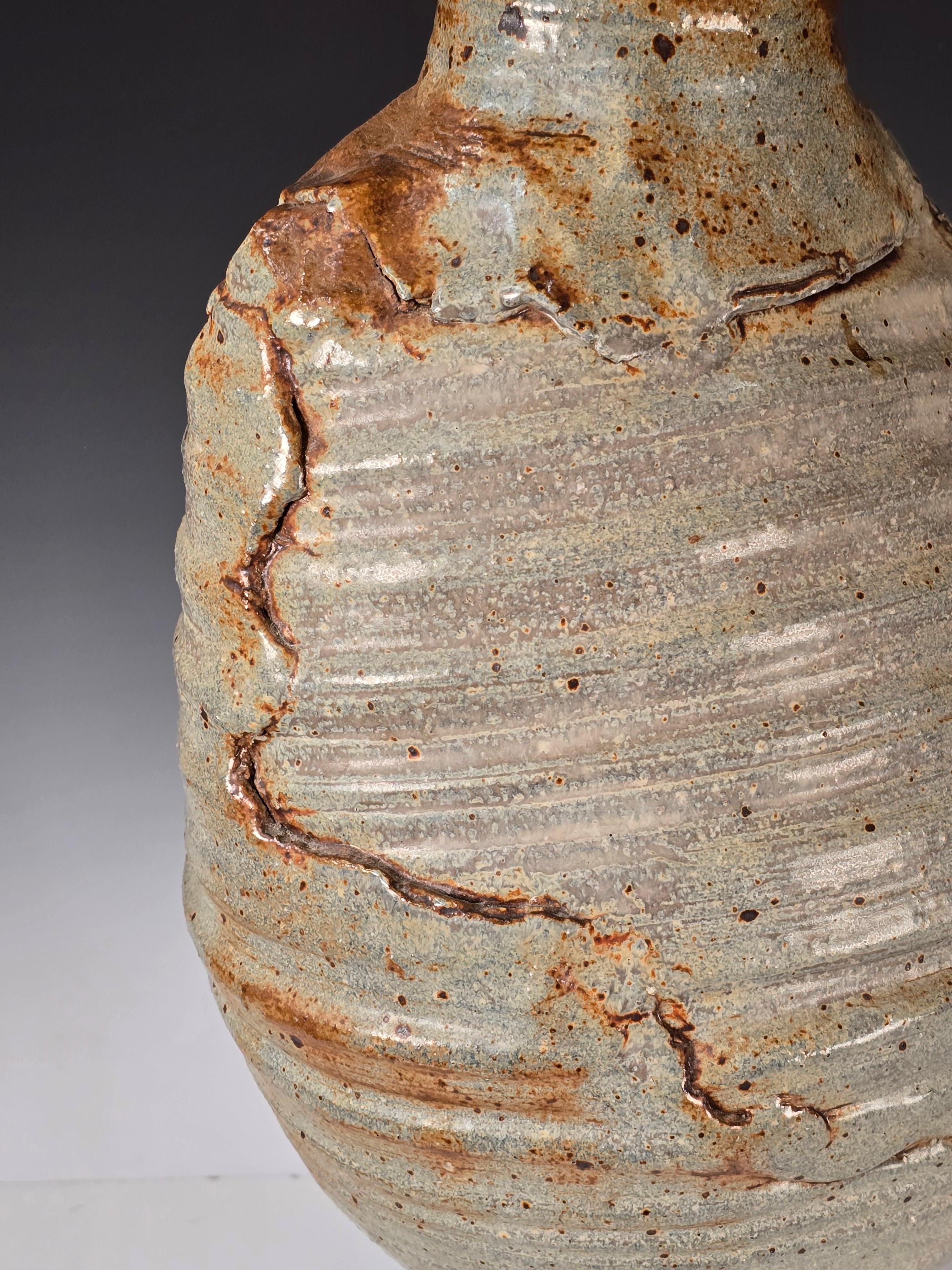 Cotto in fornace Vaso grande Studio Pottery in stile Voulkos in vendita