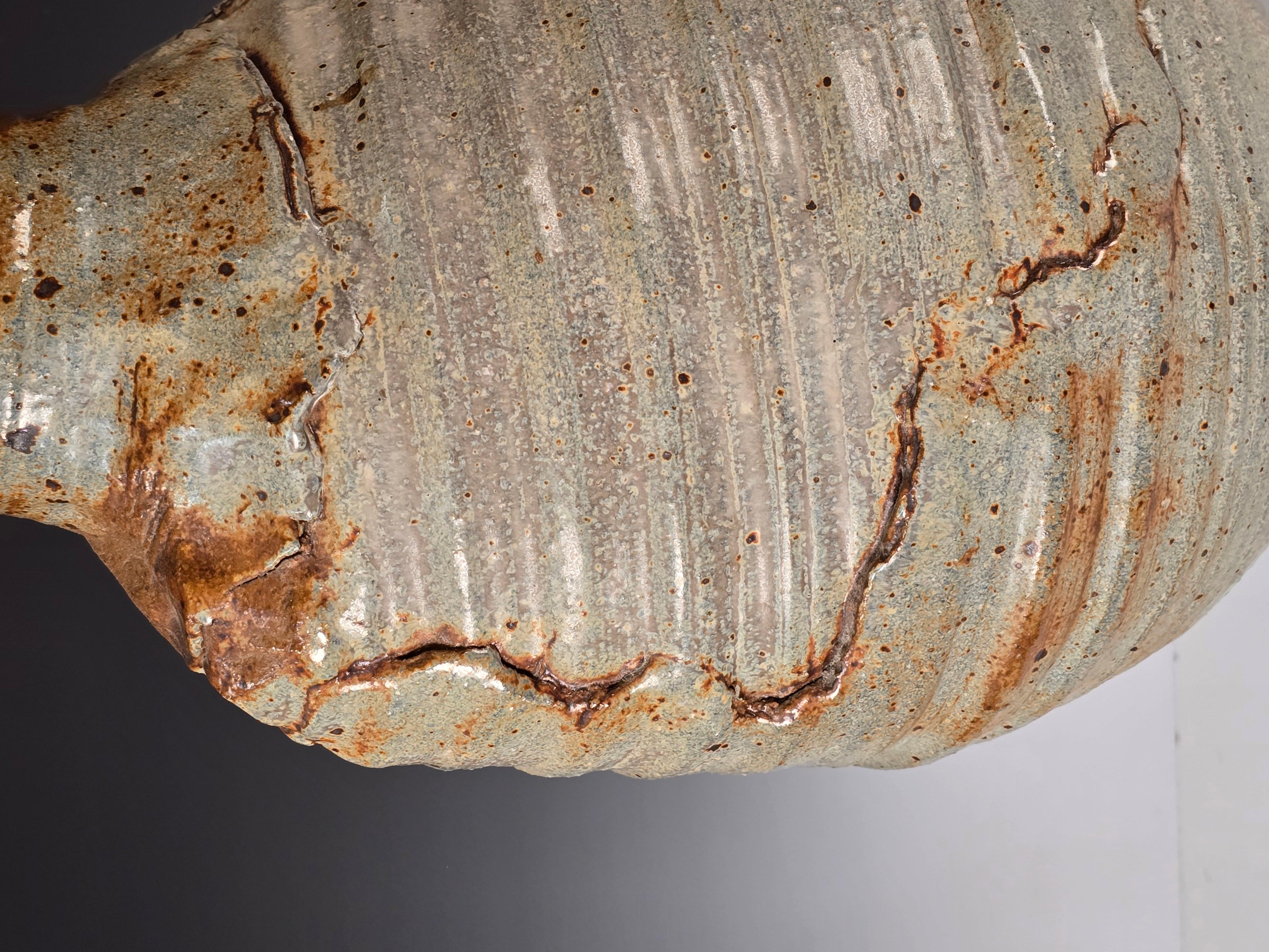 Cotto in fornace Vaso grande Studio Pottery in stile Voulkos in vendita