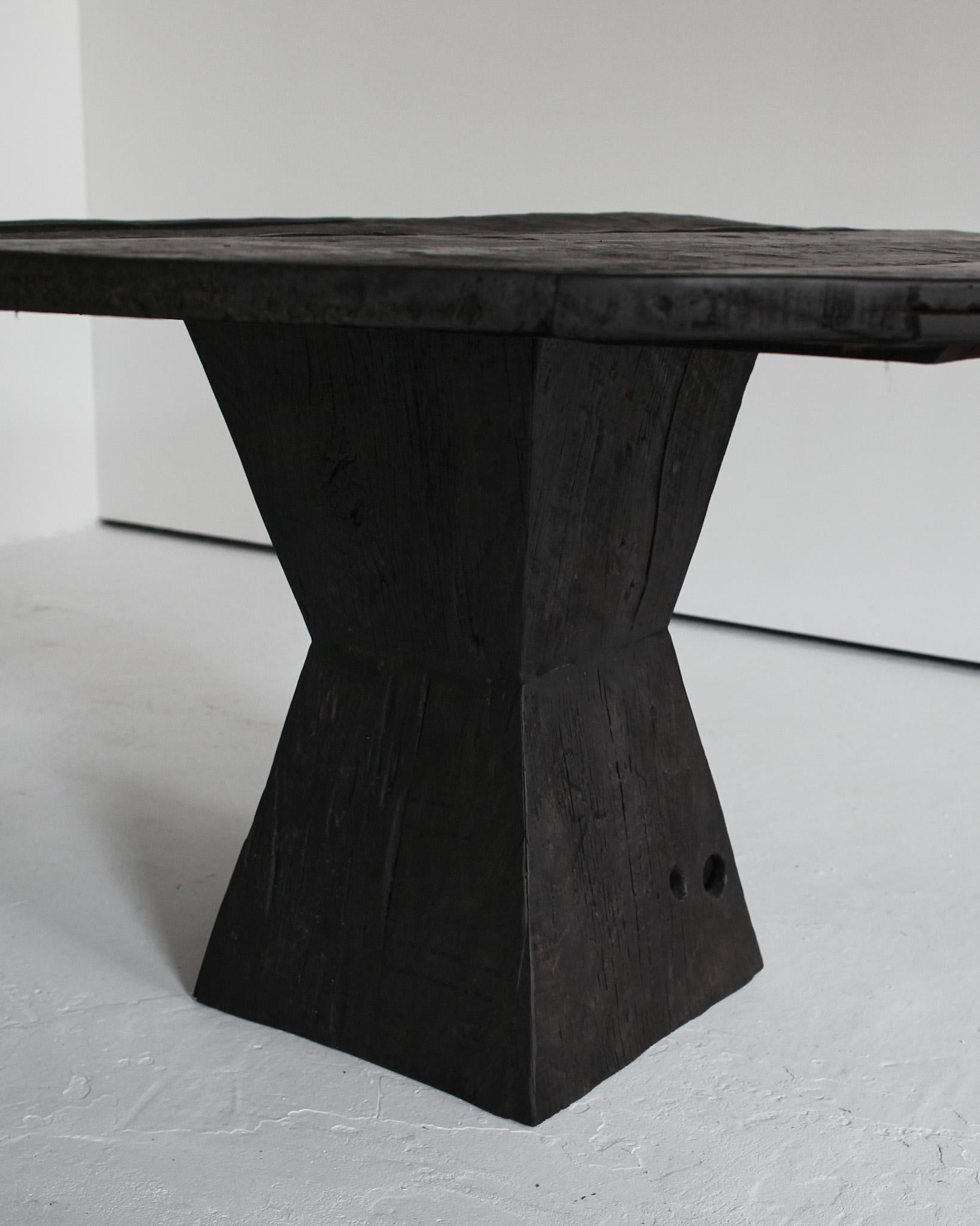 Large Wabi Sabi Circular Dinning Table Constructed From 19th Century Timber For Sale 2