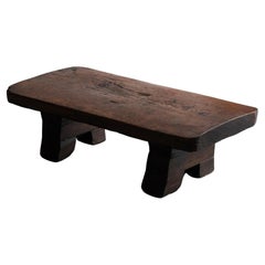 Large Wabi Sabi Coffee Table, solid wood, 1970s