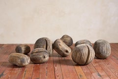 Large Wabi Sabi Style French Primitive Wooden Pebbles
