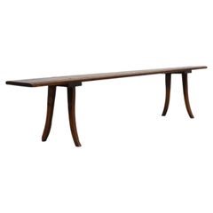 Large wabi sabi style wooden bench with beautiful patina, Japan 19th century
