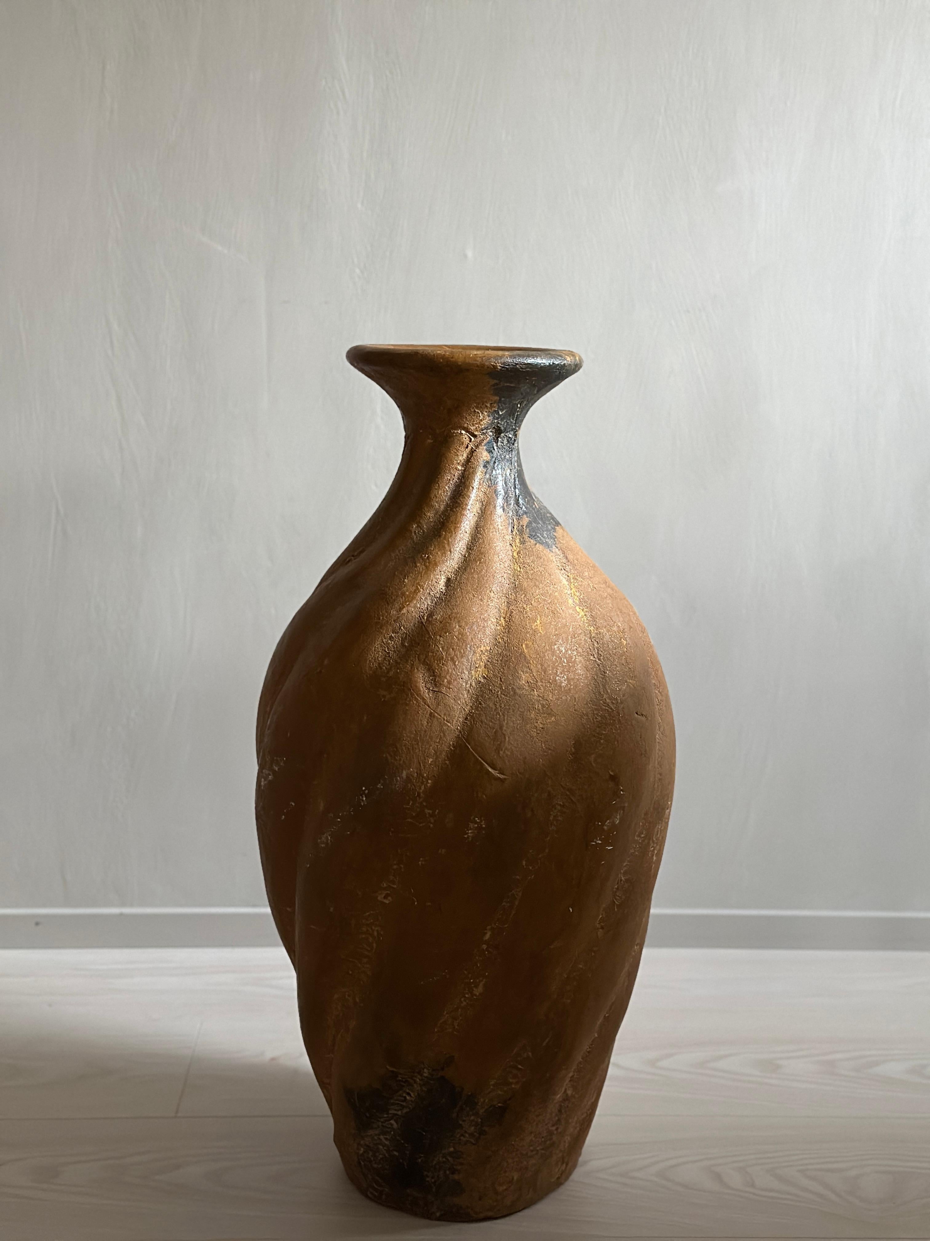 Ceramic Large Wabi Sabi Vintage Vessel, France, 1900s