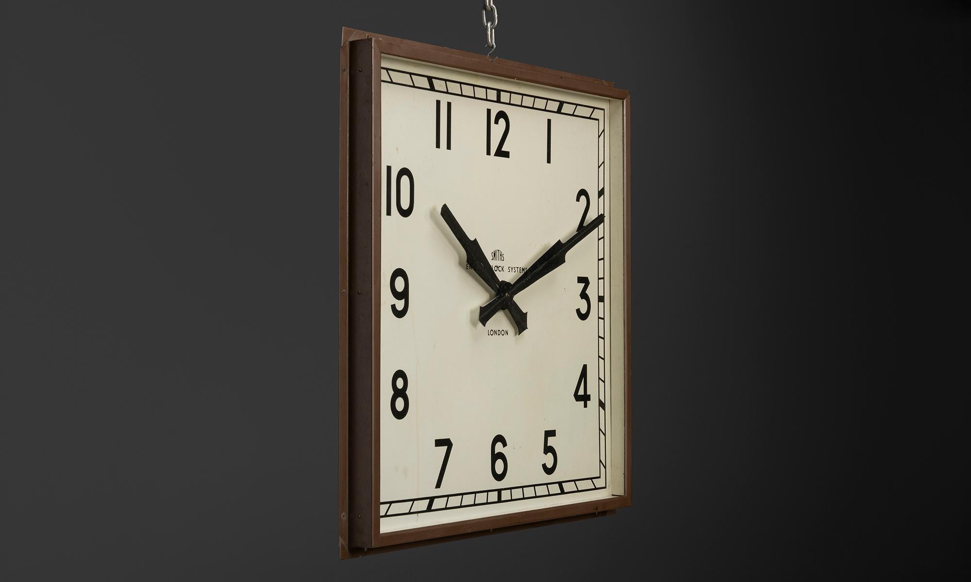 20th Century Large Wall Clock, England 1930 For Sale