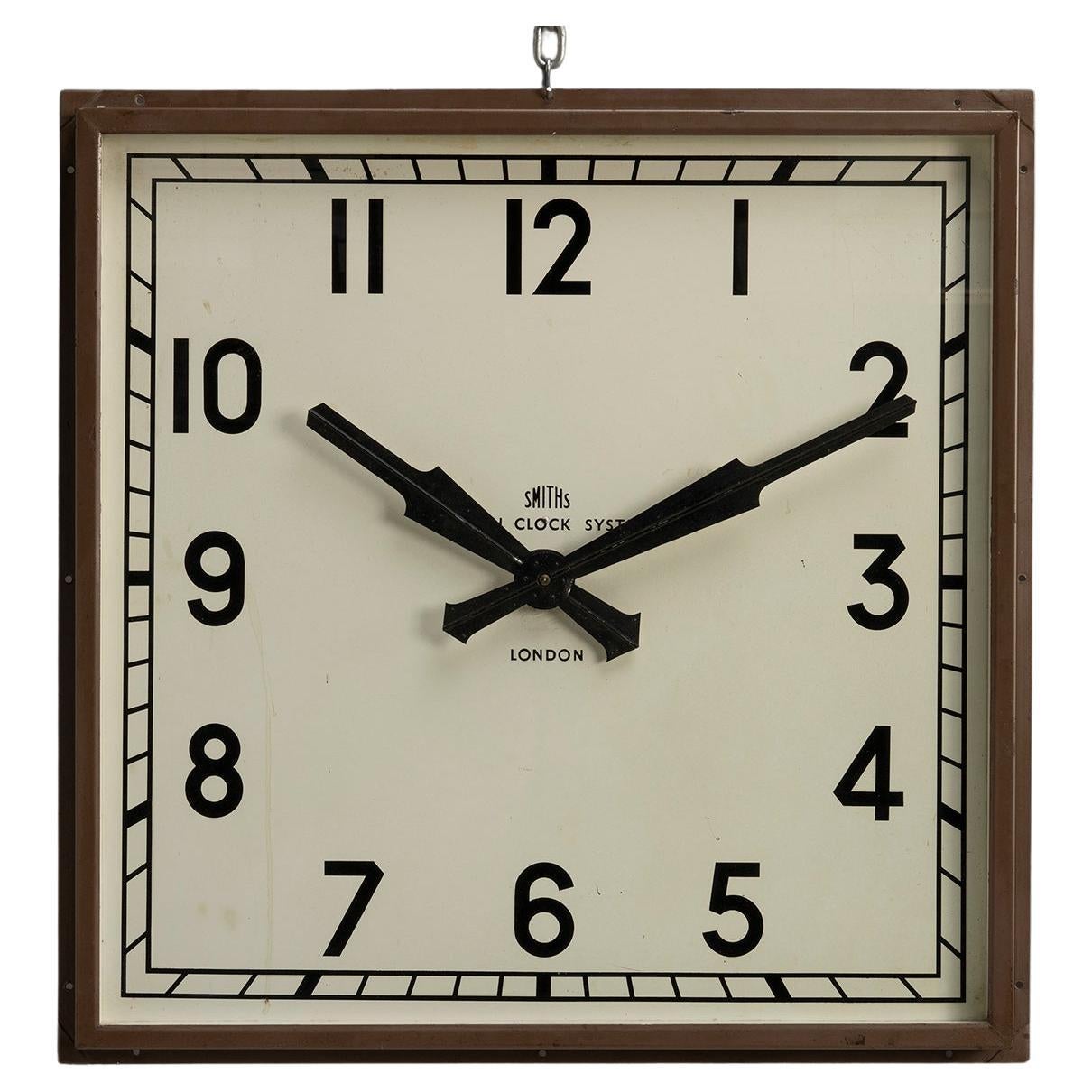 Large Wall Clock, England 1930 For Sale