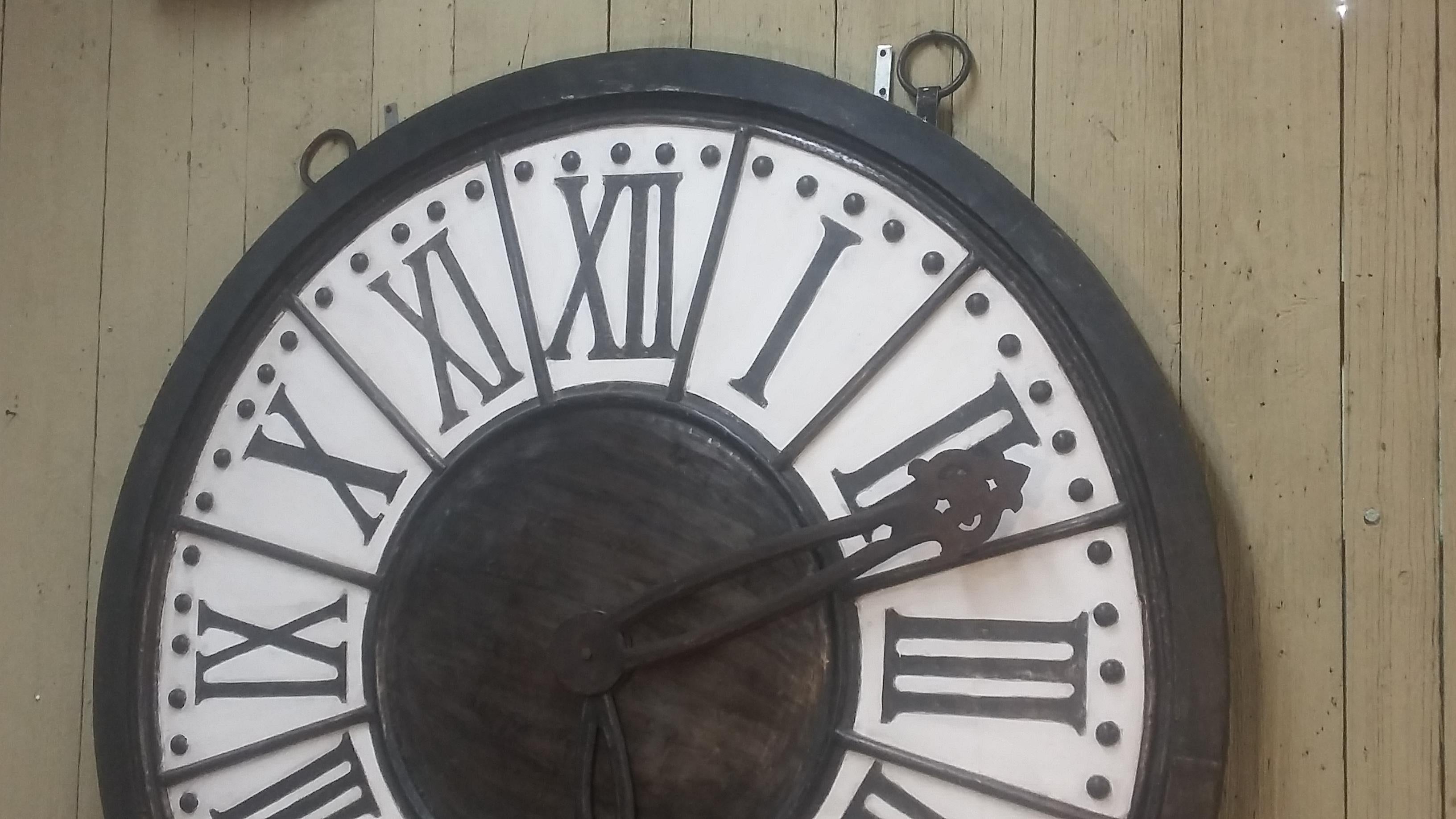 20th Century Large Wall Clock Plaque For Sale