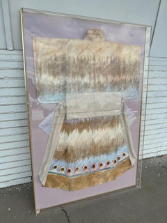 Large Wall Decoration/Painting/Collage by Chrishawn under Plexiglass